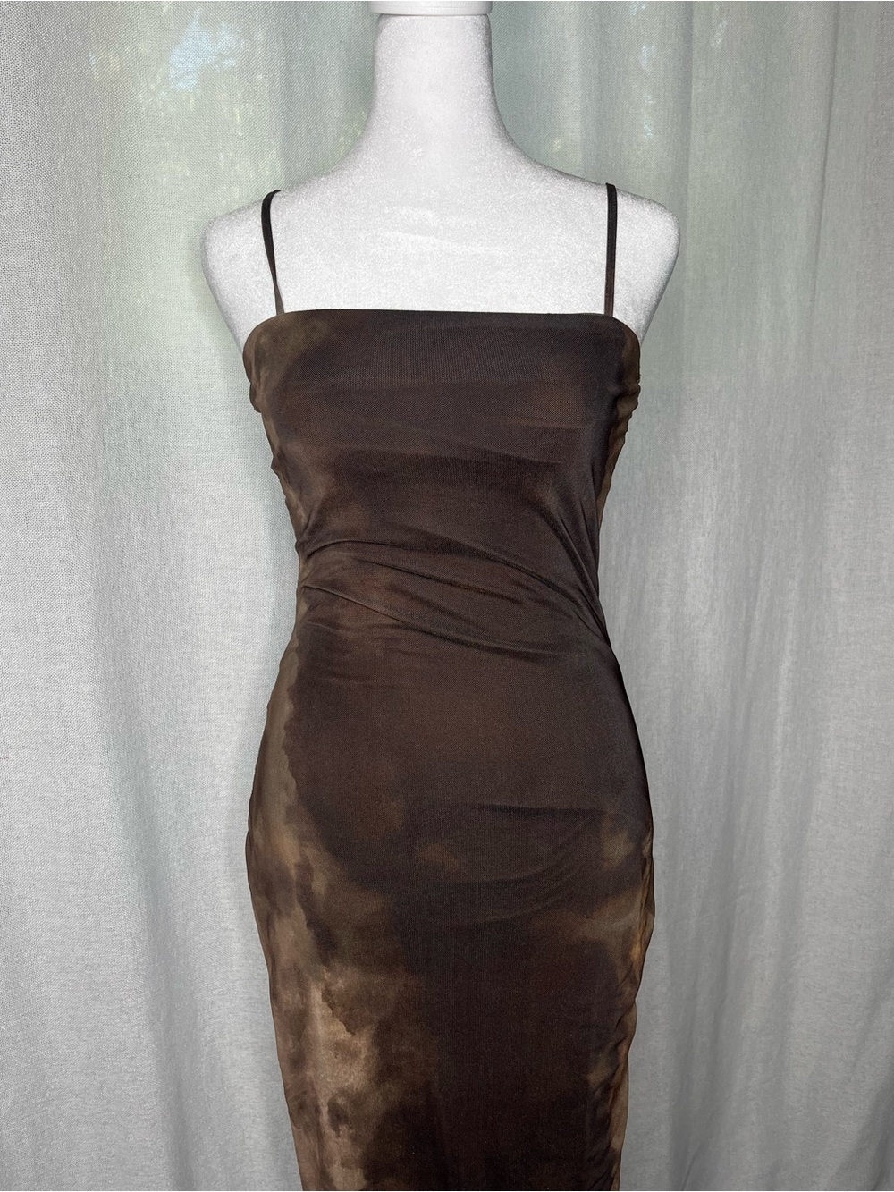 Windsor Bodycon Abstract Mesh Midi Dress